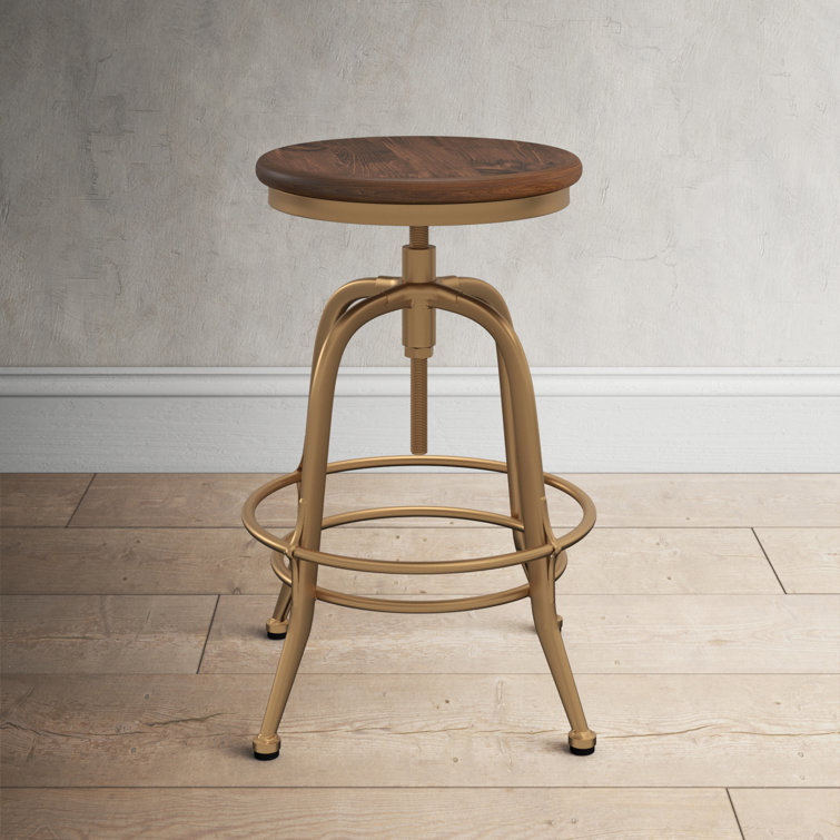 Whalen Solid Wood Adjustable Height Counter Stool